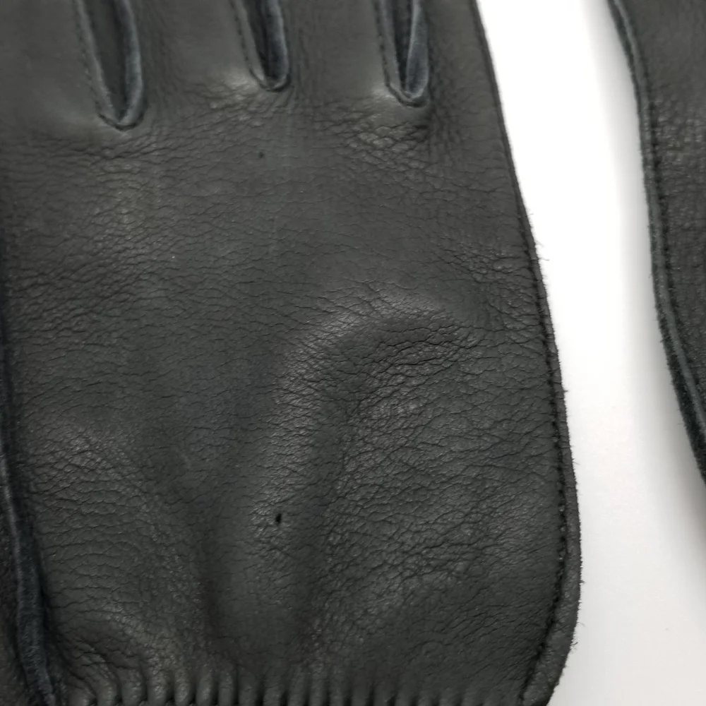 dark gray deer skin gloves size 7